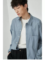 Split Pocket Basic Cotton Shirt