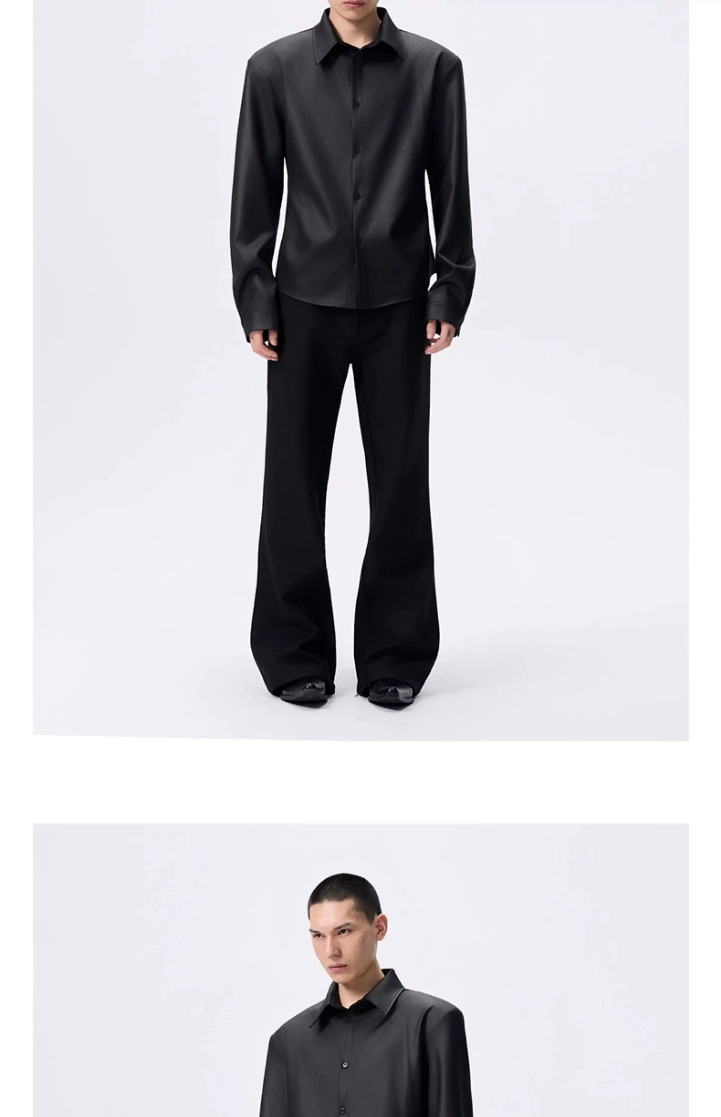 Detachable Padded Long Sleeve Crop Shirt