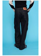 Men's Colorblock Wide Leg Jeans