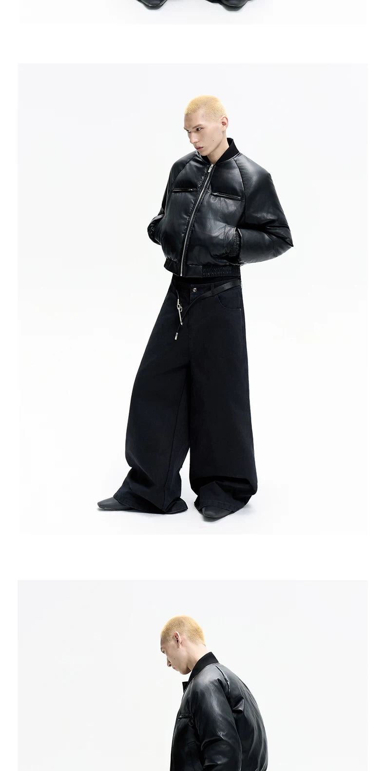 Stone Washed Black Baggy Jeans