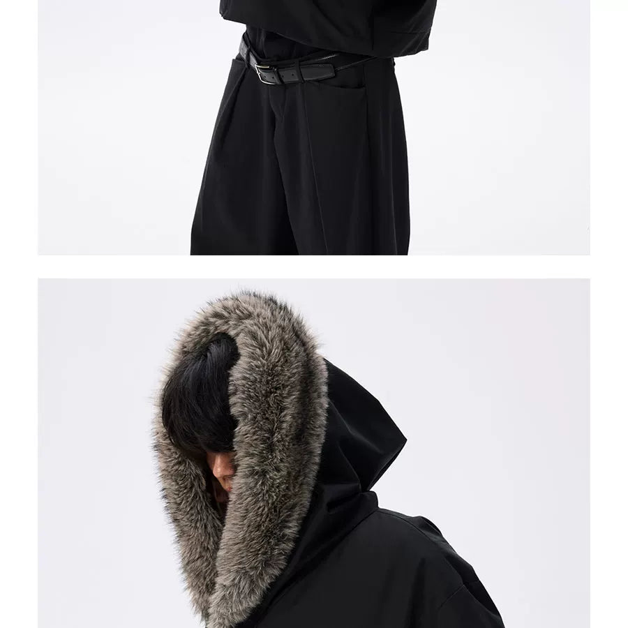 Waterproof Detachable Fox Fur Padded Coat