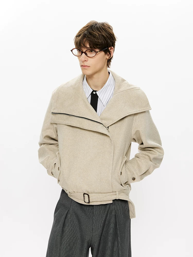 50% Merino Wool Set-Shoulder Zip Jacket