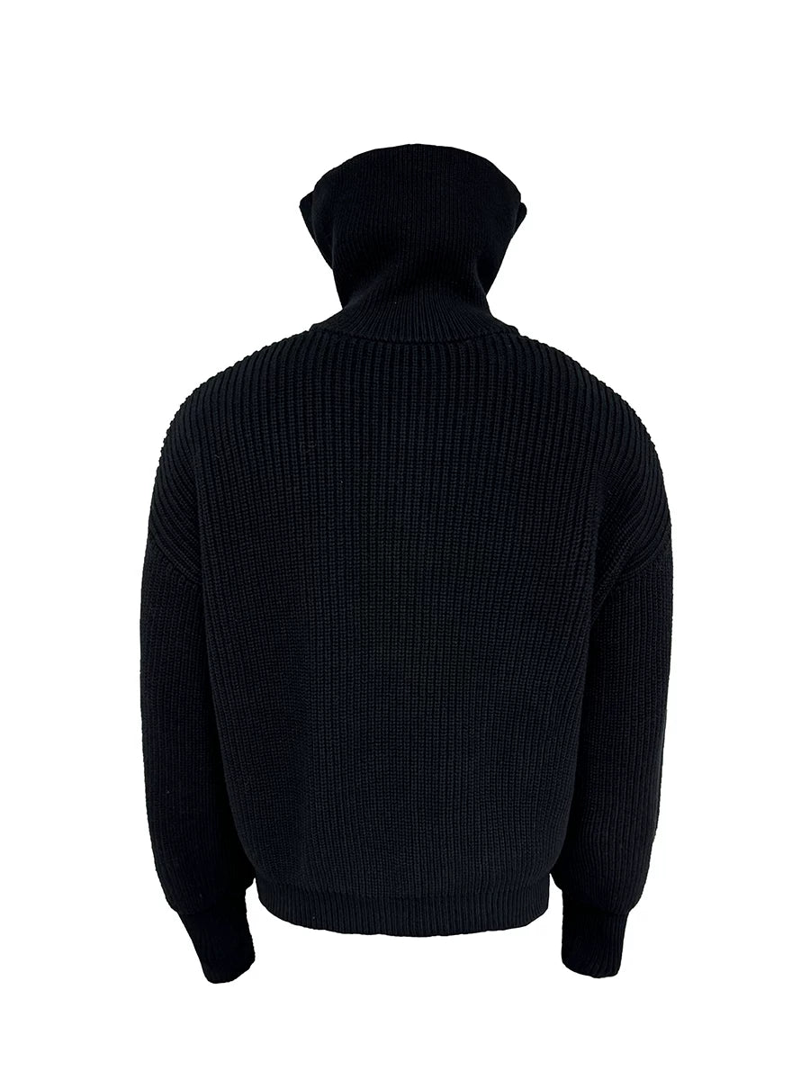 Chunky Knit Collared Button Sweater