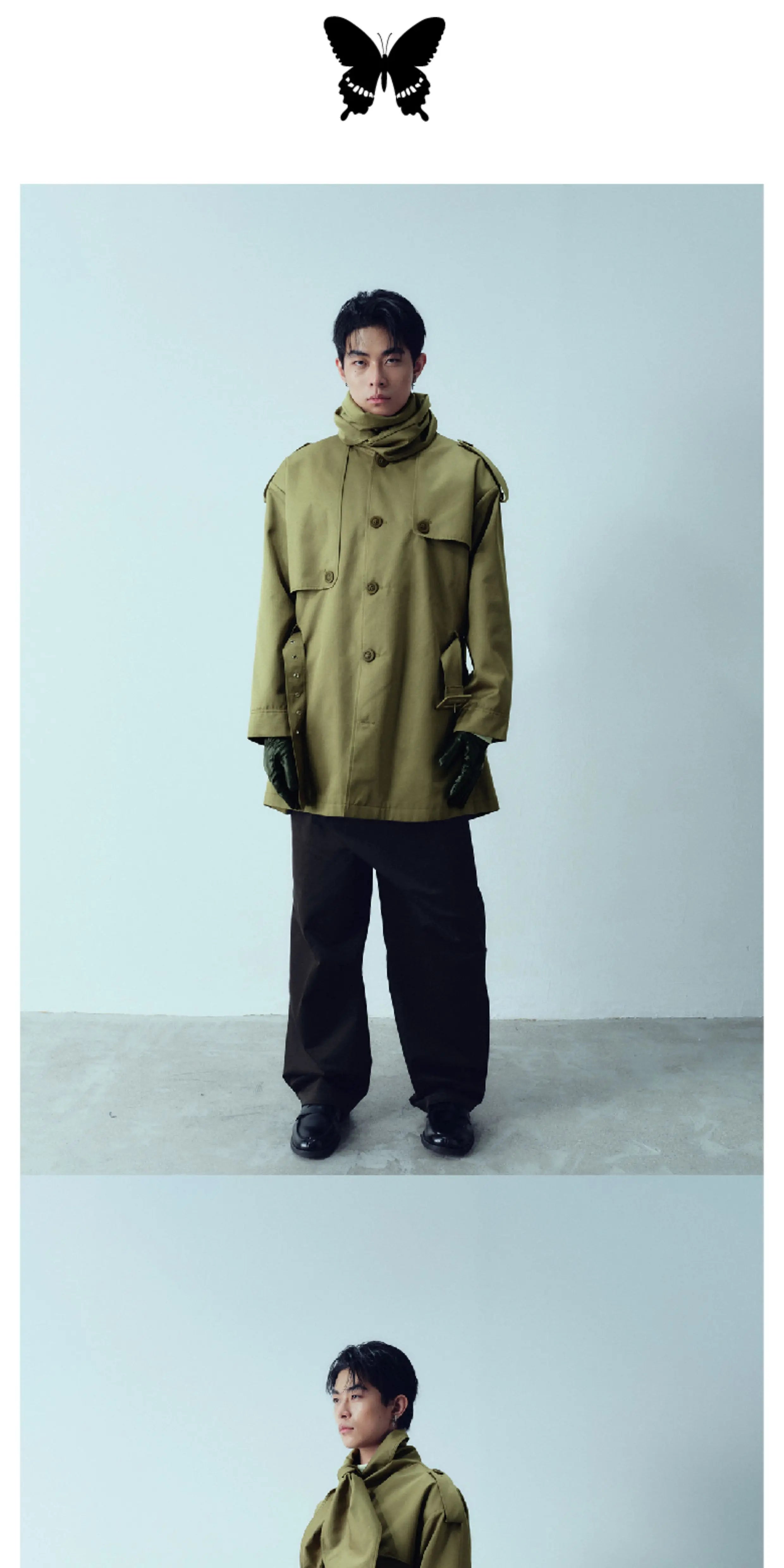 Bow Tie Waterproof Windproof Trench Coat
