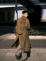 Furry Collar Pajama Style Long Coat