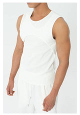 Men's Slim Fit Ribbed Athletic Tank