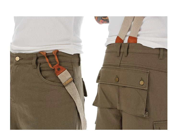 Men's Loose Multi-pocket Flare Cargo Pants