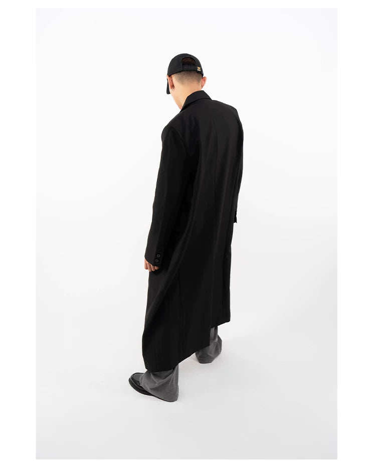 Men's Oversized Two-tone Windproof Trench Coat