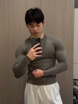 Lightweight Ribbed Knit Long Sleeve