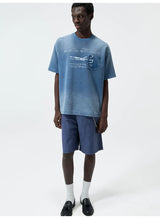 270G Printed Vintage Waffle Cotton Tee