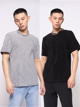 Men's Short Sleeve Mesh Metal Tee