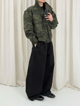 Natural Wash Double Pleated Loose Pants