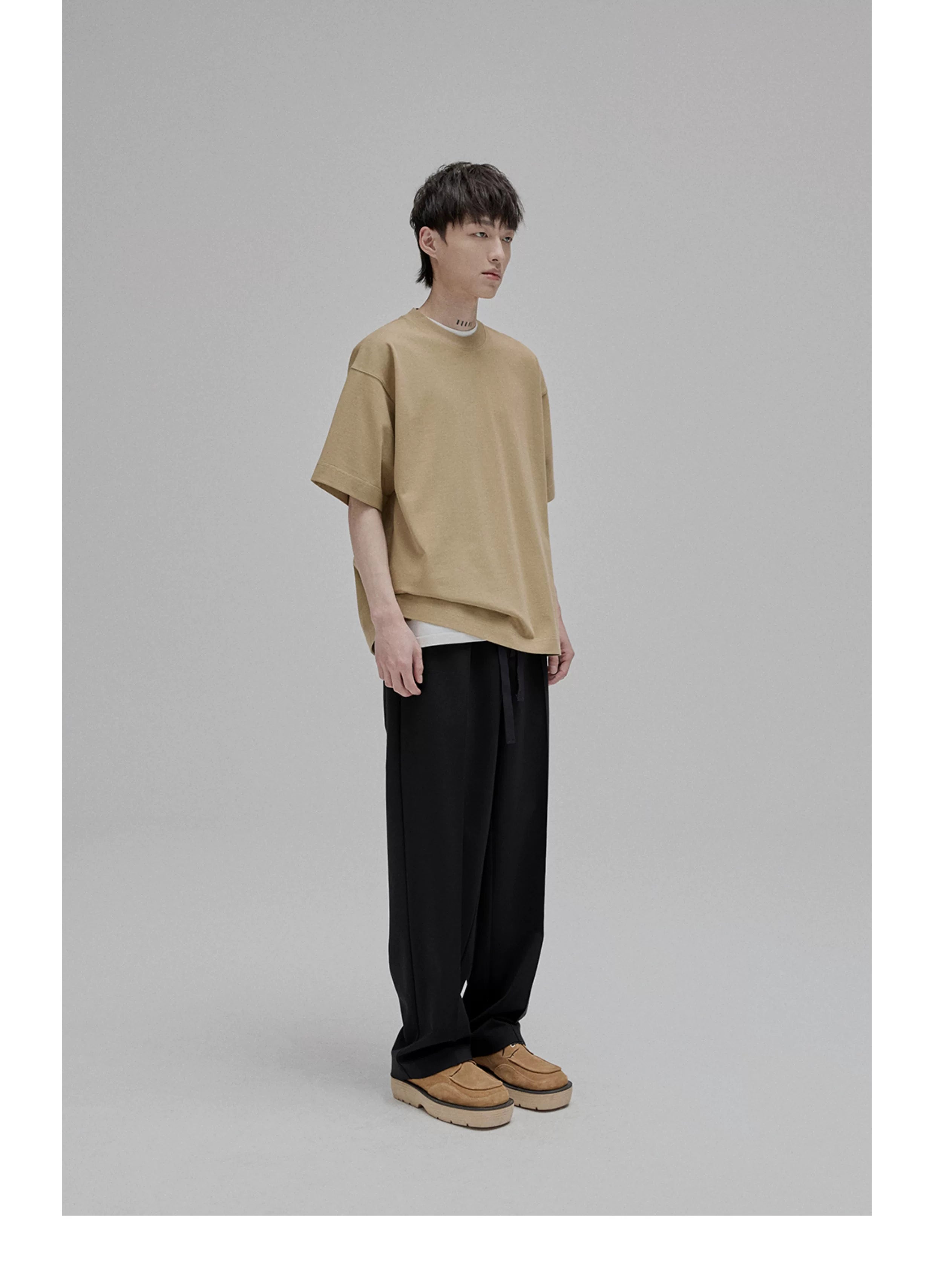 Tie Waist Straight Leg Knit Pants