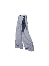 Plaid Casual Pants With Detachable Scarf