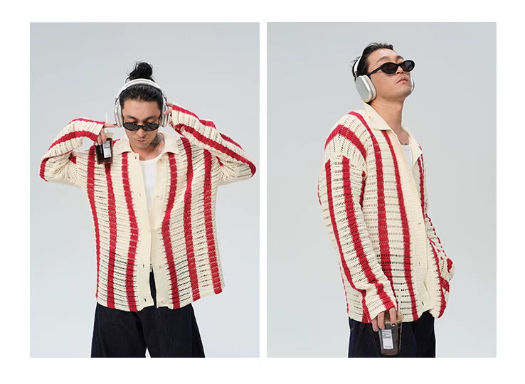 100% Cotton Knit Striped Top