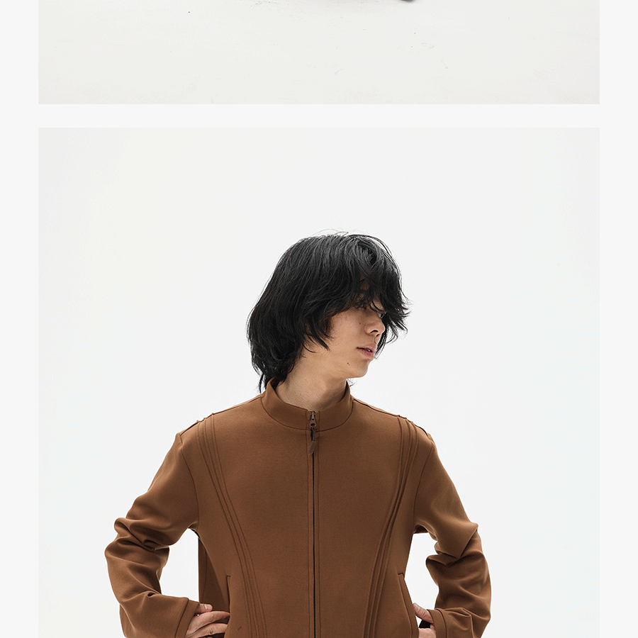 Soft Space Cotton Boxy Zip Sweatshirt