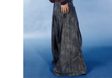 Cropped Two-Piece Maroon Denim Bomber Jacket