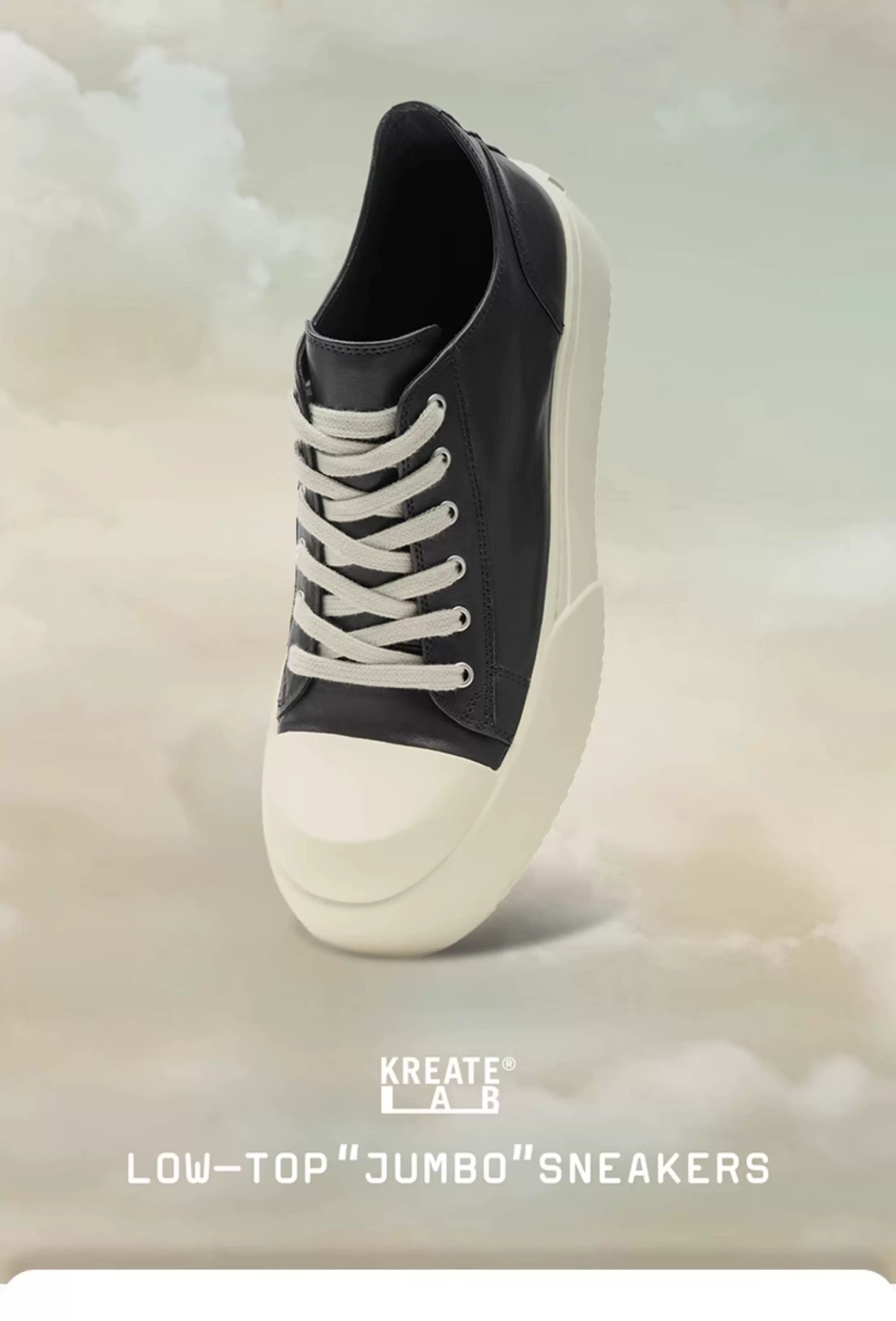 Leather Platform Casual Sneakers