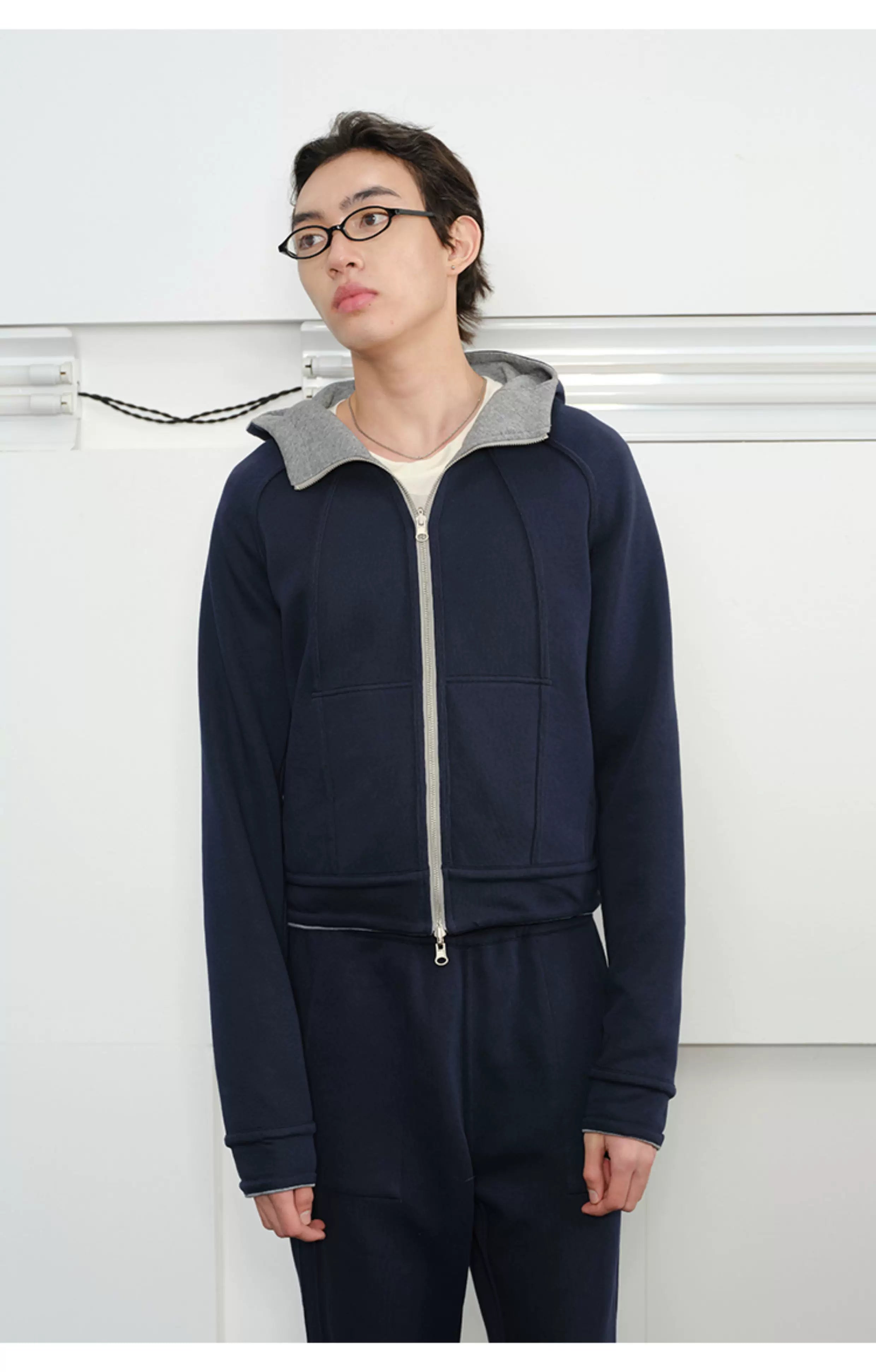 Men's Reversible Zip Hoodie Sweatpants Set