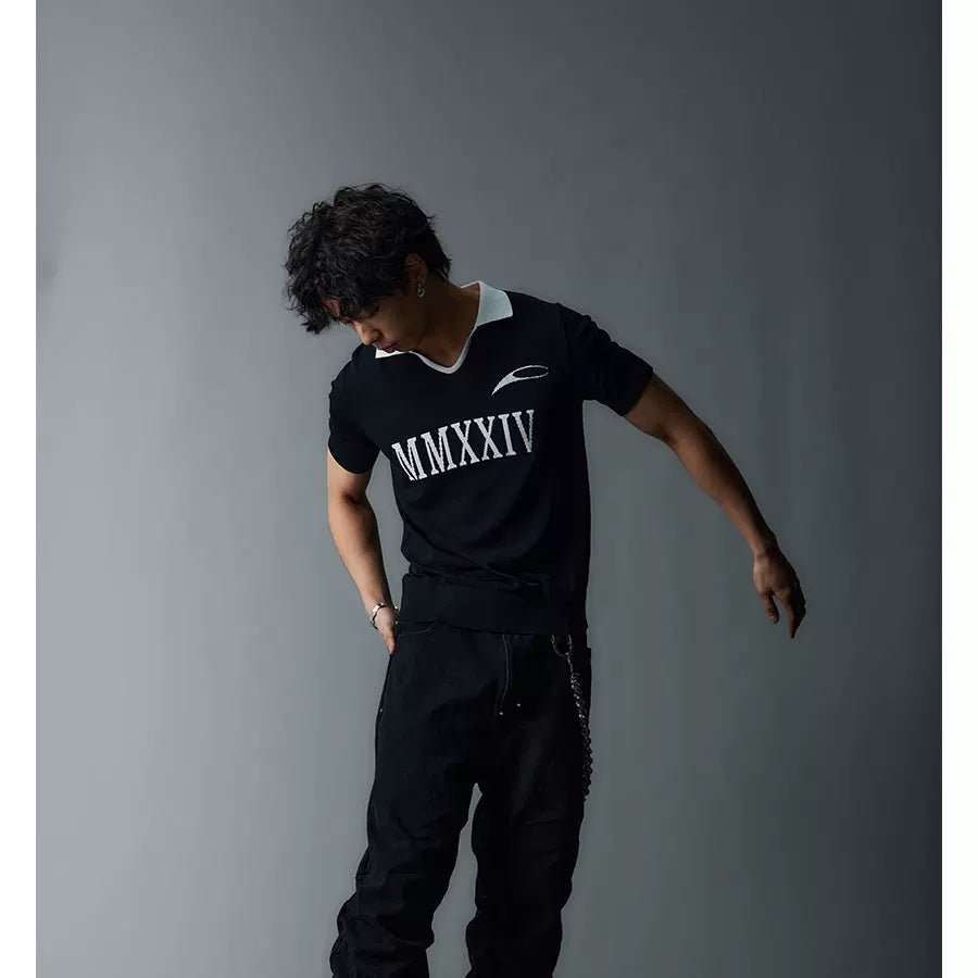 Old Money V-Neck Blend Polo Shirts