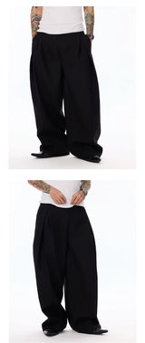 Wrinkle-Resistant Pleated Trousers