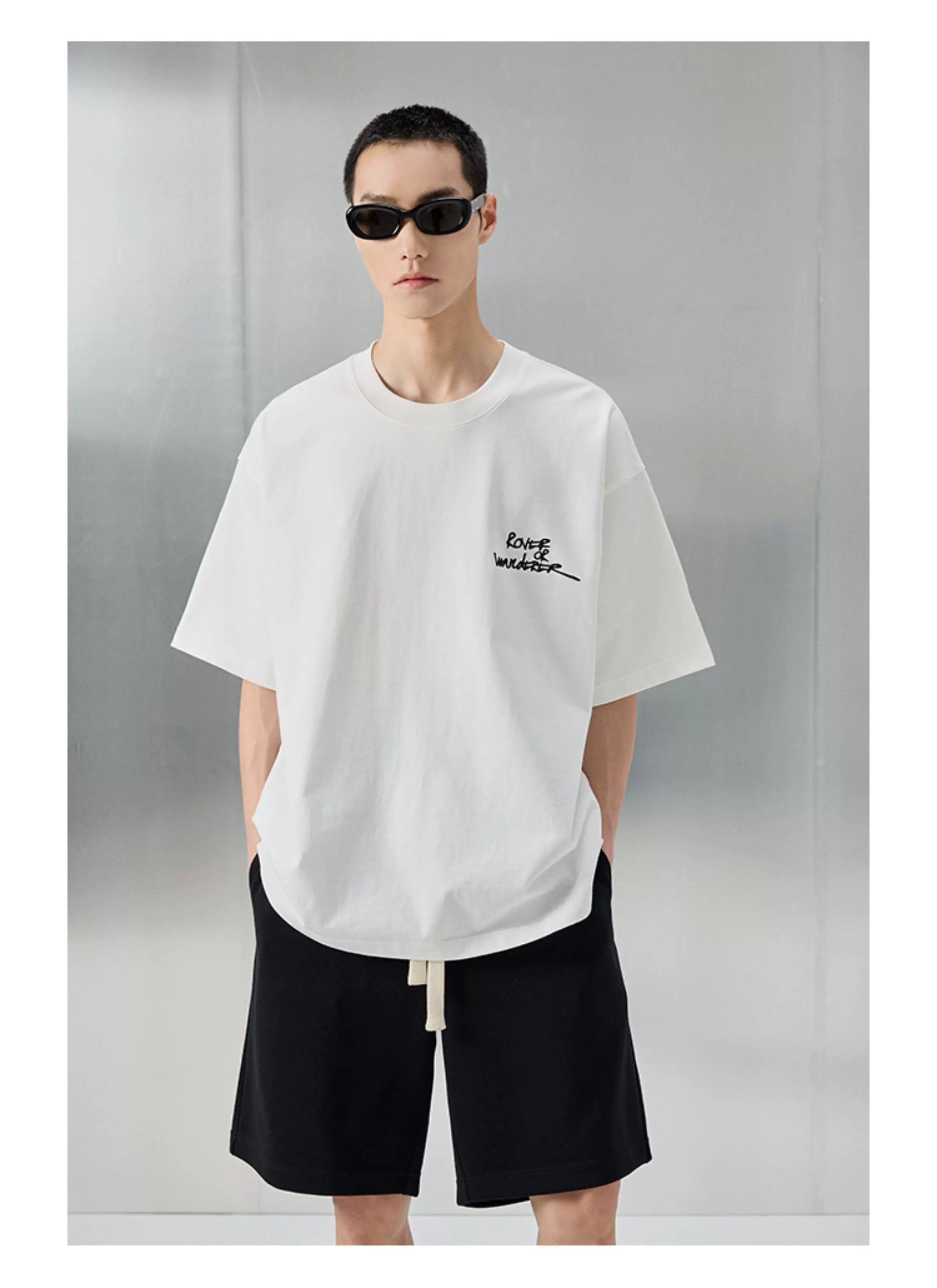 Oversized Heavyweight Printed Embroidered Tee