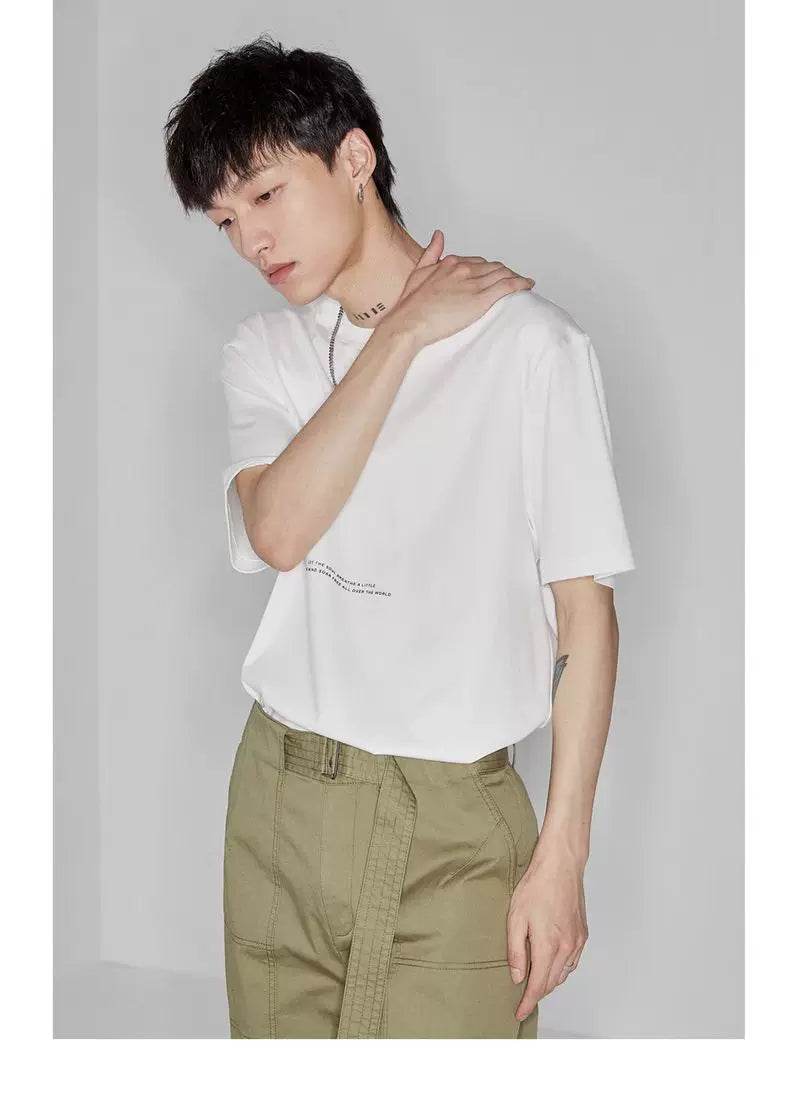 Double-sided Color-block Printed Pima Cotton Tee