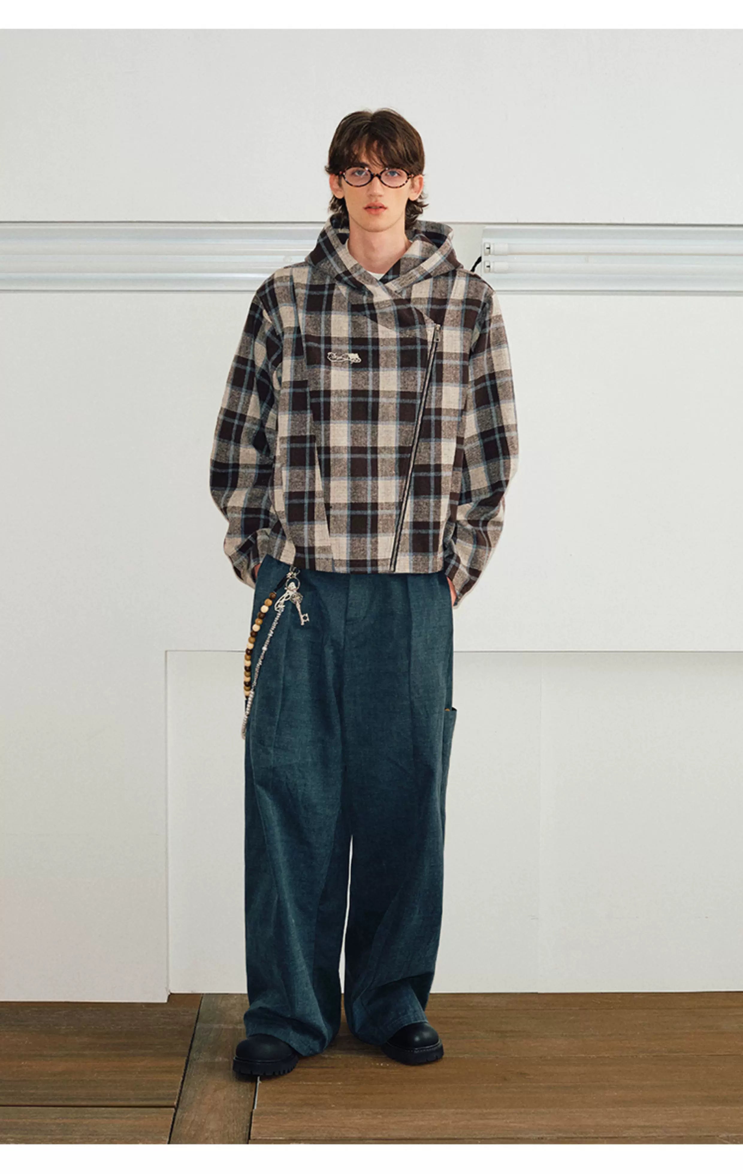 Men's Vintage Asymmetric Fleece Jacket