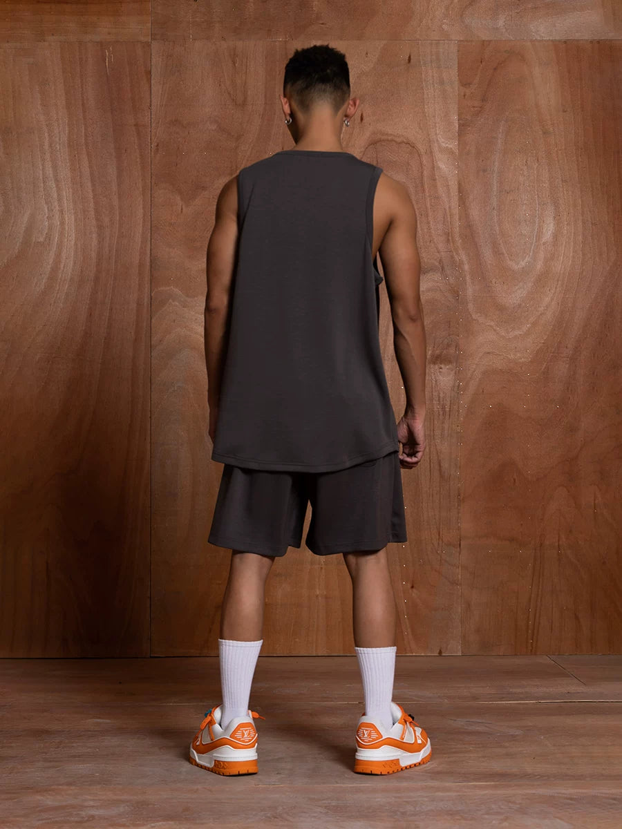 Green Grey Men's Sports Tank Tops