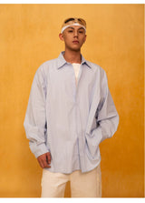 Men's Red White Blue Oversized Shirts