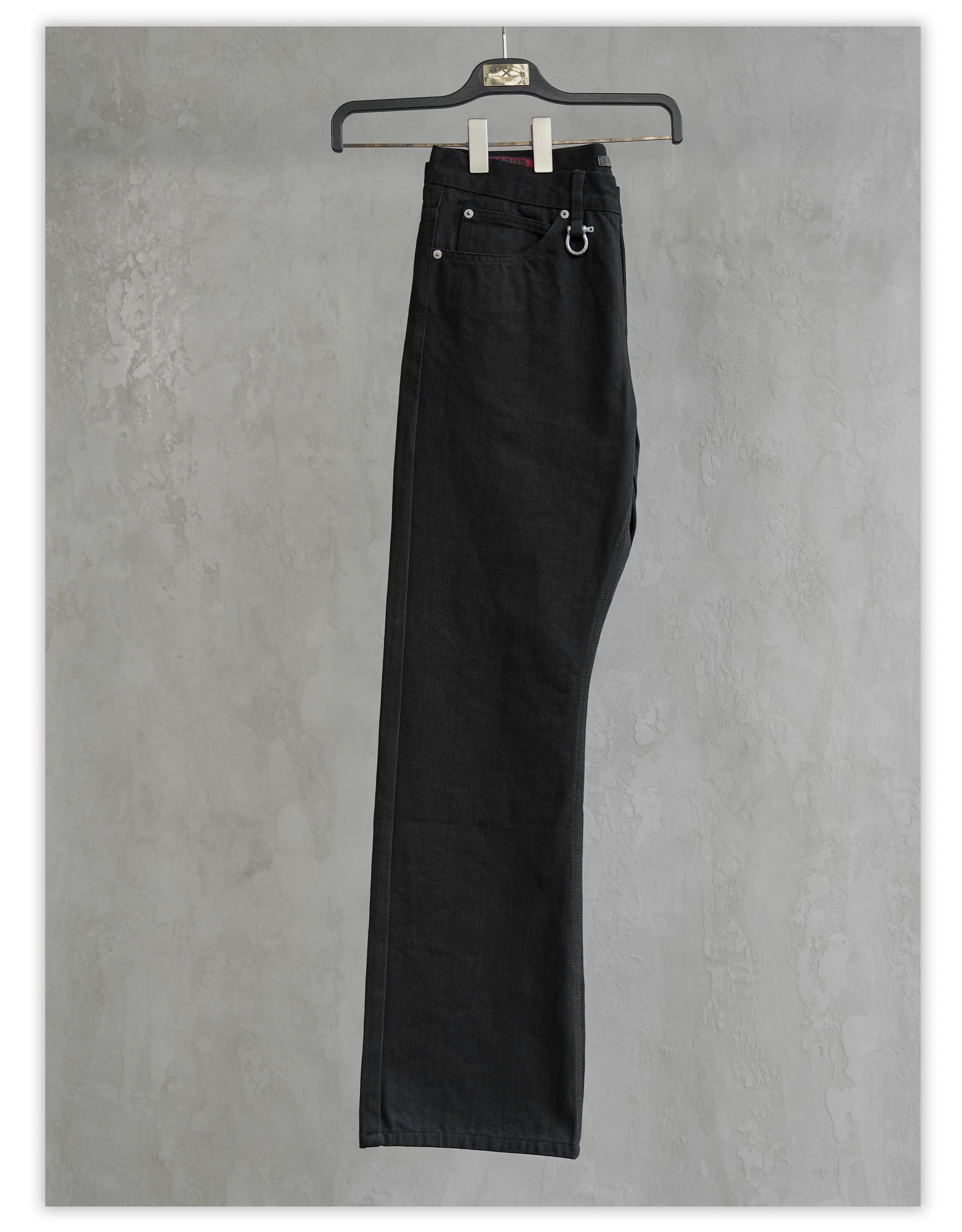 Heavy Black Boot-Cut Jeans