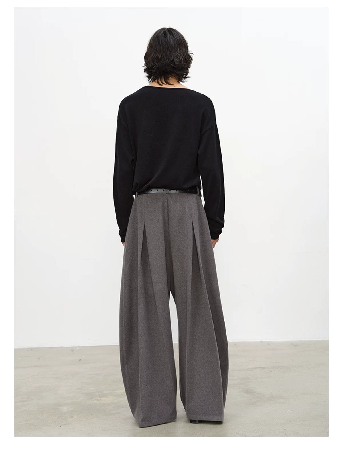 Drop Shoulder Dog Jacquard Cotton Sweater