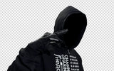 Slim Cropped Embroidered Flag Zip Hoodie