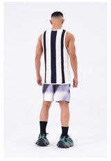 Men's Loose Striped Knit Tank Top