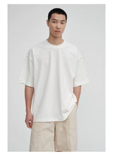 Crew Neck Raw Hem Short-Sleeve Tees