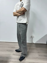 Tri-color Washed Straight Loose Jeans