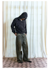 Distressed Cut Splatter Jeans