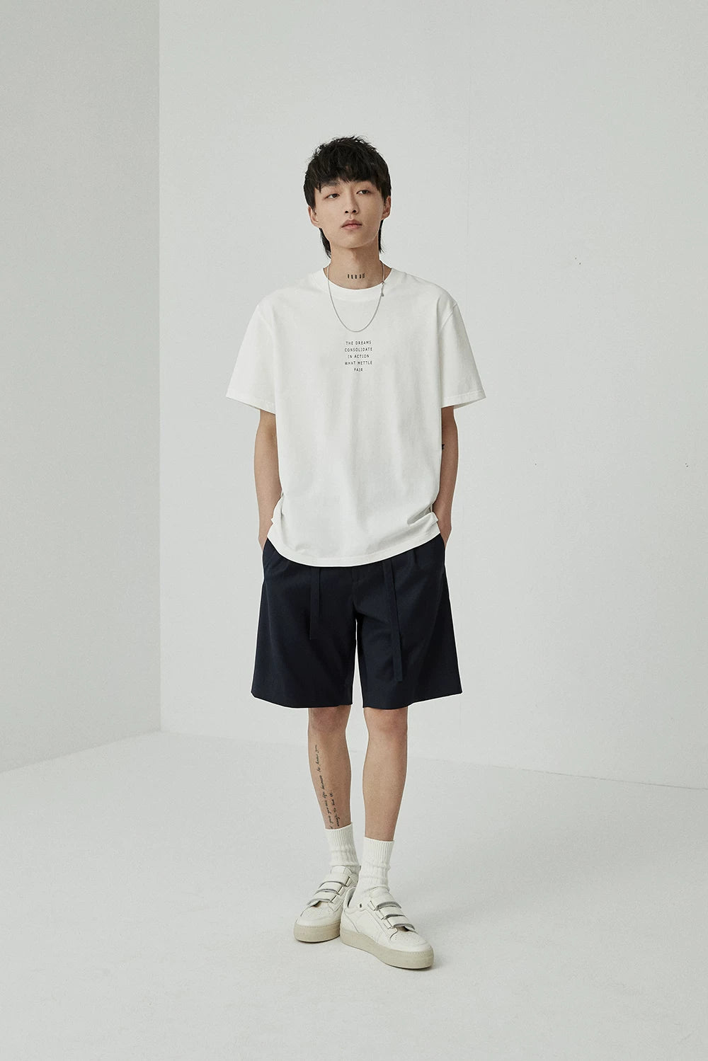 Draped Drawstring Elastic Waist Pleated Shorts
