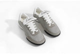 Gray Horsehair Platform Sneakers