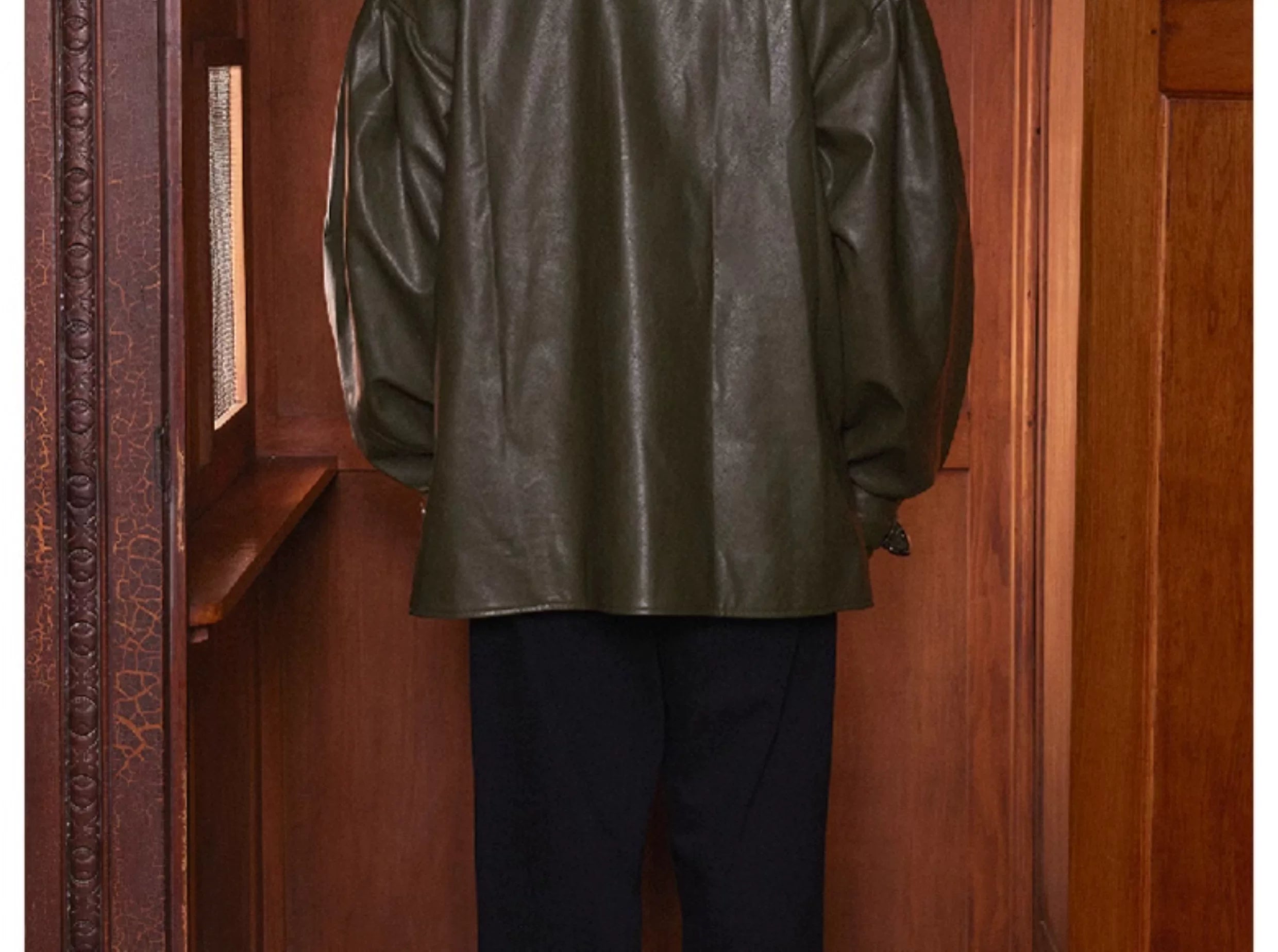 Loose Riveted Punk Leather Jacket