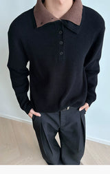 Reversible Two-in-One Stand Collar Sweater Coat