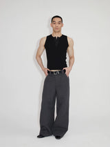 Wrinkle-Resistant V-Neck Cardigan Vest
