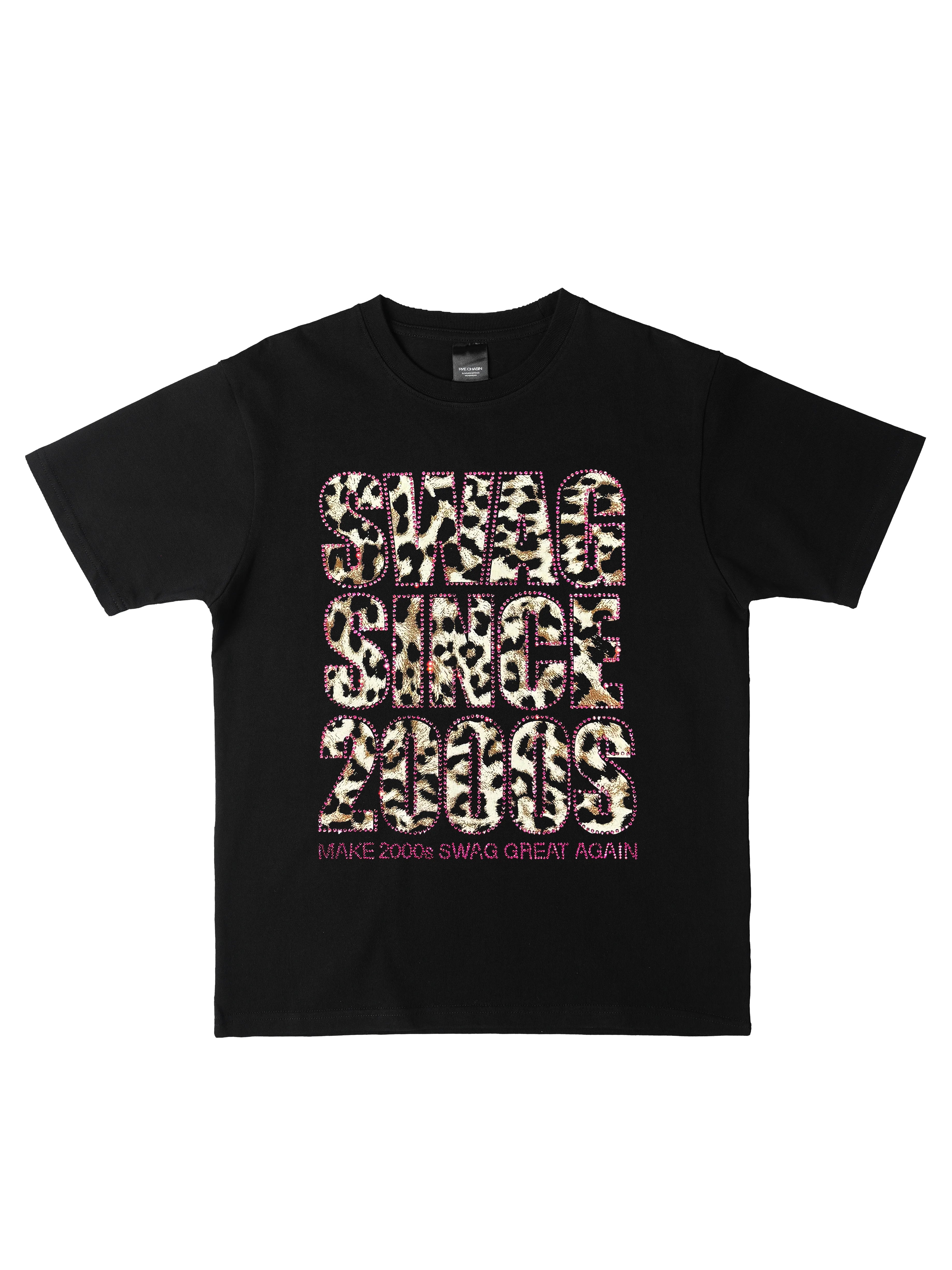 Y2K Fitted Pink Leopard Print Tee