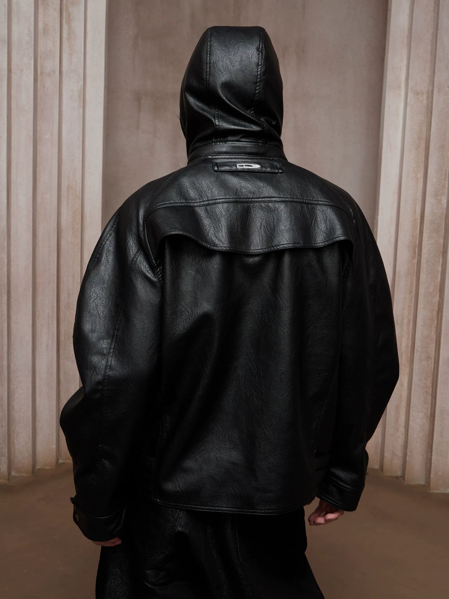 American Fur-lined Hooded Leather Biker Jacket