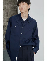 80s Cotton Oxford Asymmetric Pocket Shirt