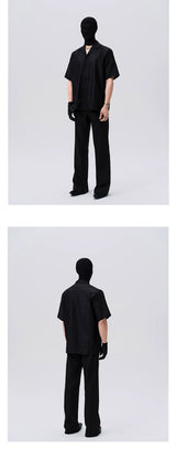Men's Stretchy Tailored Flared Casual Pants