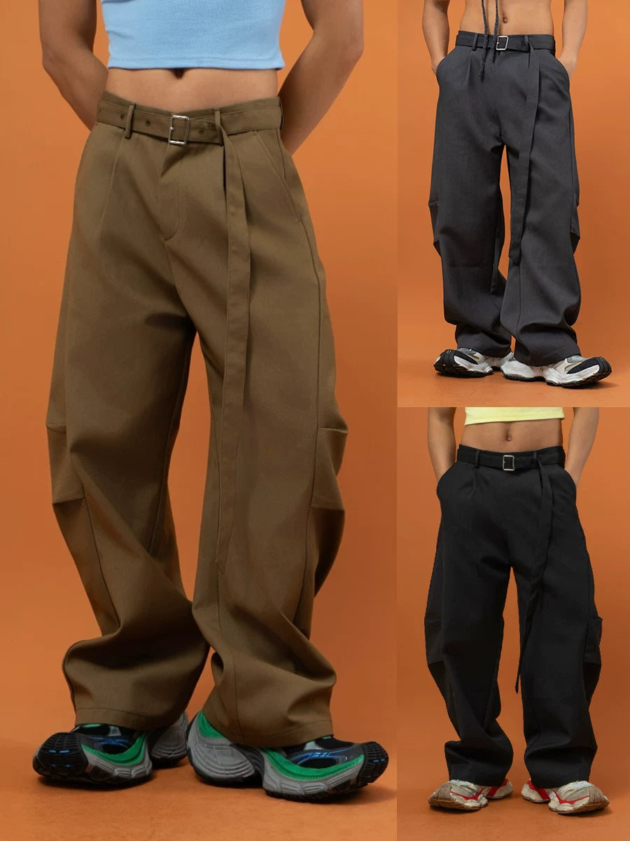 Black Gray Brown Wide Leg Pants