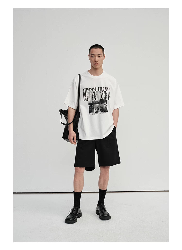 300G Double Yarn Printed Tee