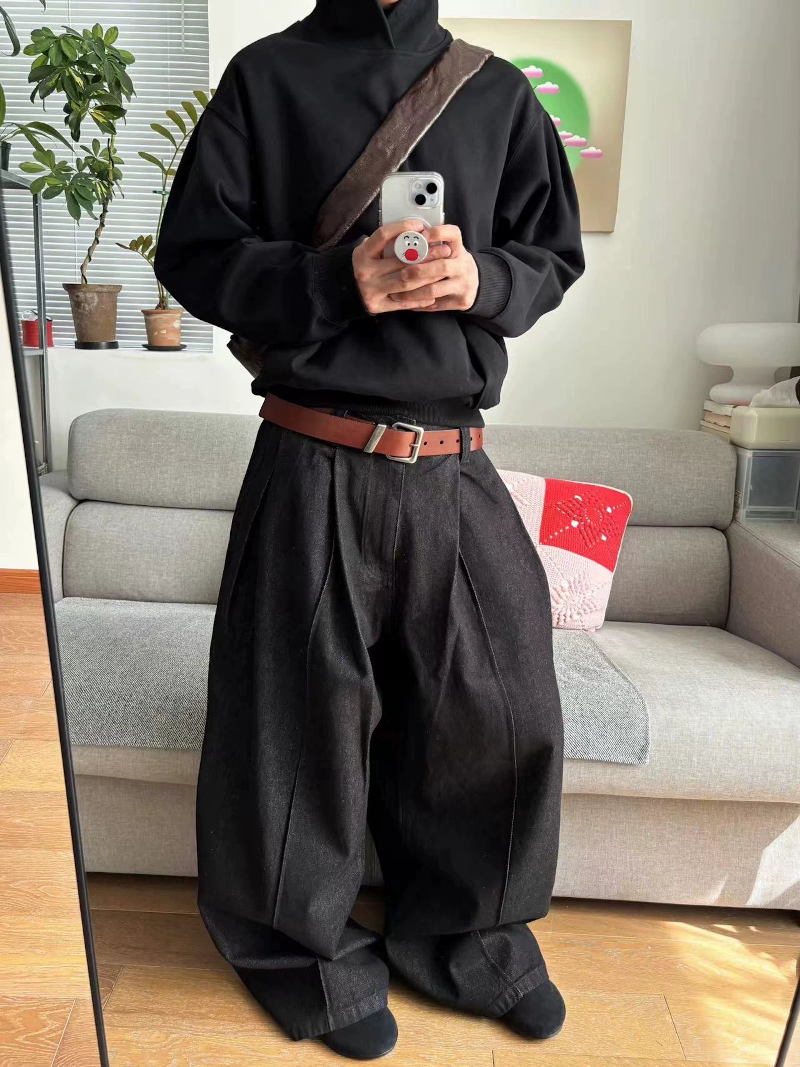 Loose Raw Hemp Denim Jeans