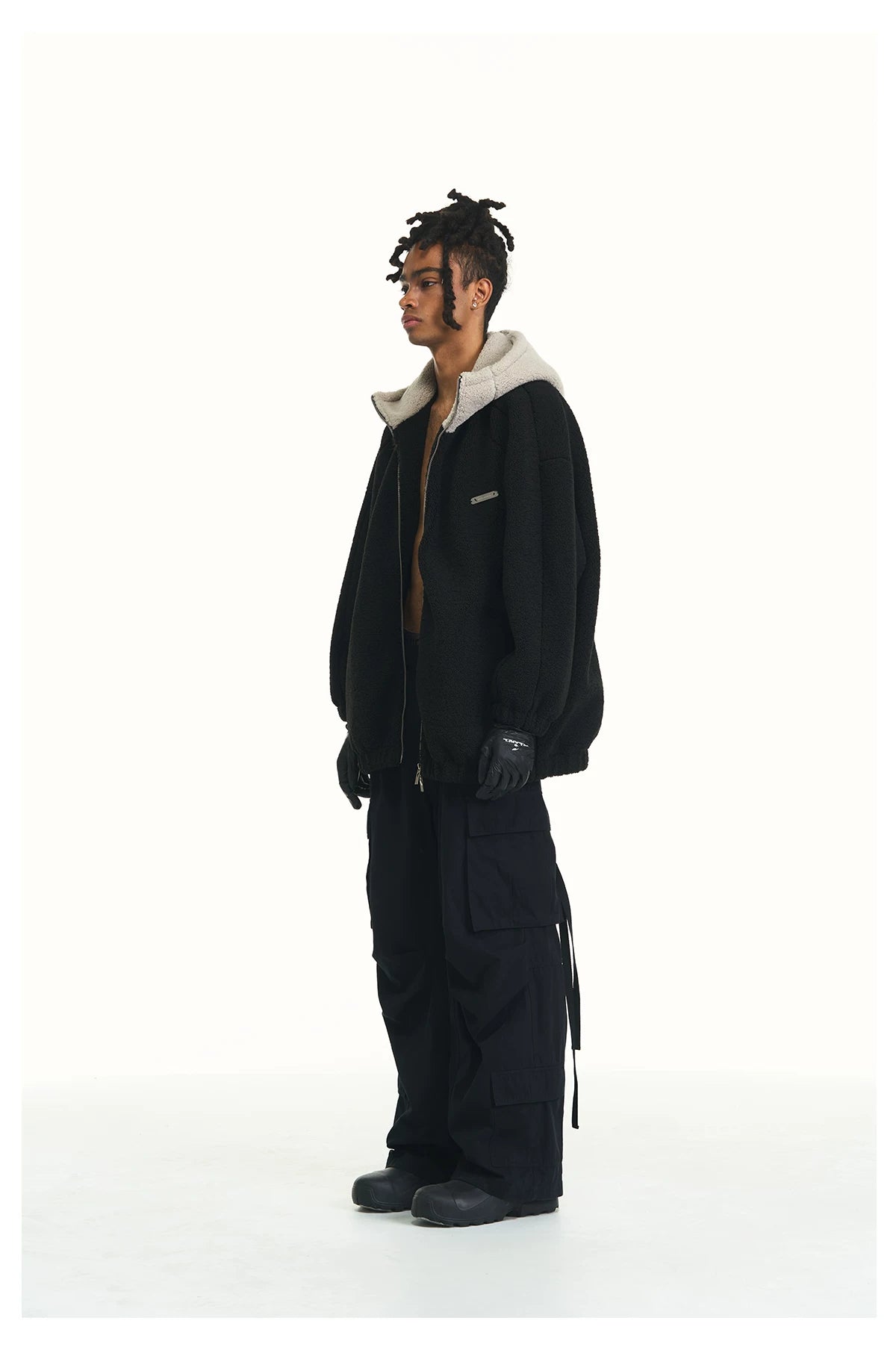 Unisex Loose Pleated Multi-pocket Cargo Pants